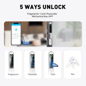 Double sides fingerprint smart UPVC lock