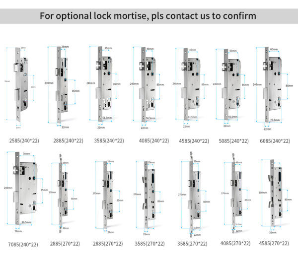 smart door lock mortise 3585 5572