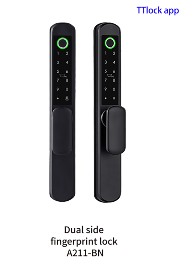 Double sides fingerprint smart UPVC lock