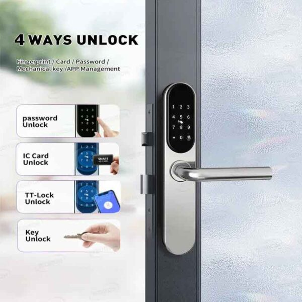 Waterproof SS304 Smart Aluminum lock TTlock Tuya wifi - Image 12