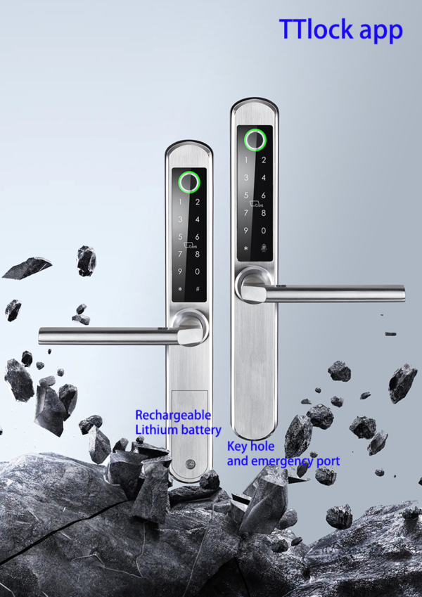 Double sides fingerprint smart UPVC lock