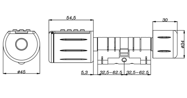 ttlock waterproof IP66 electronic cylinder lock