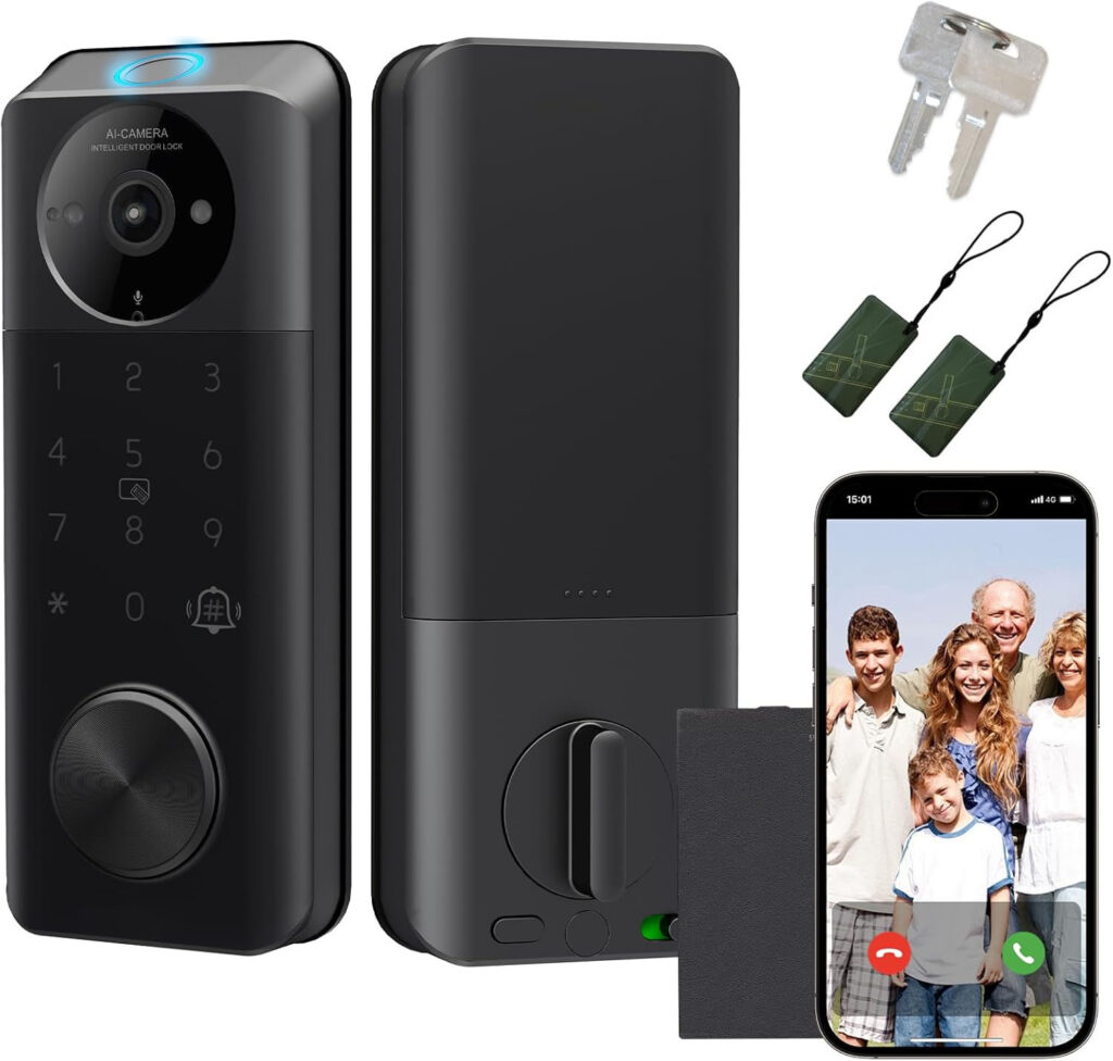 Camera video intercom deadbolt lock