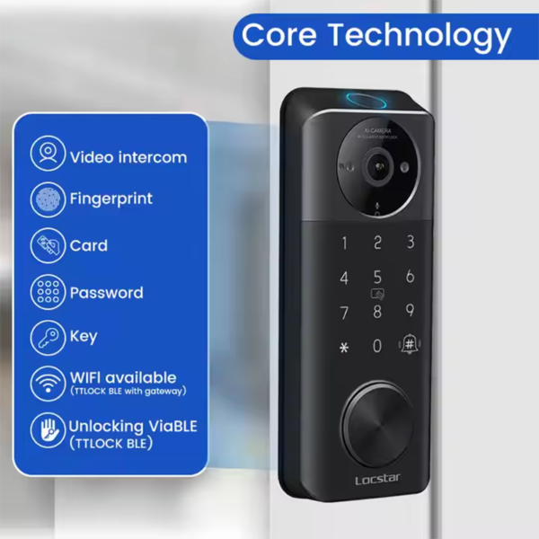 camera video intercom smart deabolt lock