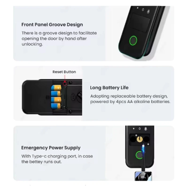 TTlock tuya wifi smart rim lock