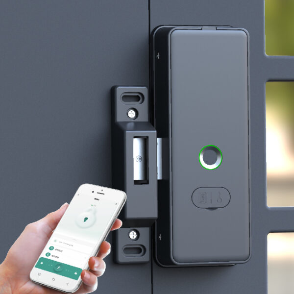 Double sides sync smart rim lock