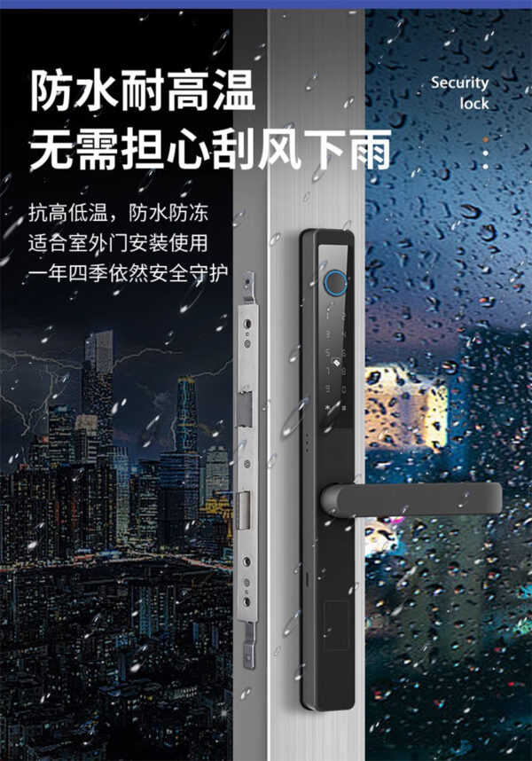Narrow slim smart aluminum door lock