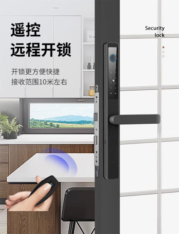 Narrow slim smart aluminum door lock SS304 - Image 3