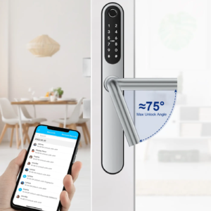 Big turn angle Slim smart UPVC lock