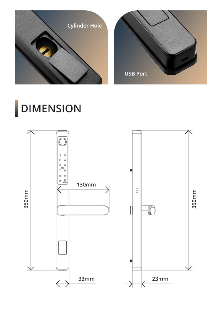 Waterproof 3592 short handle smart grill lock