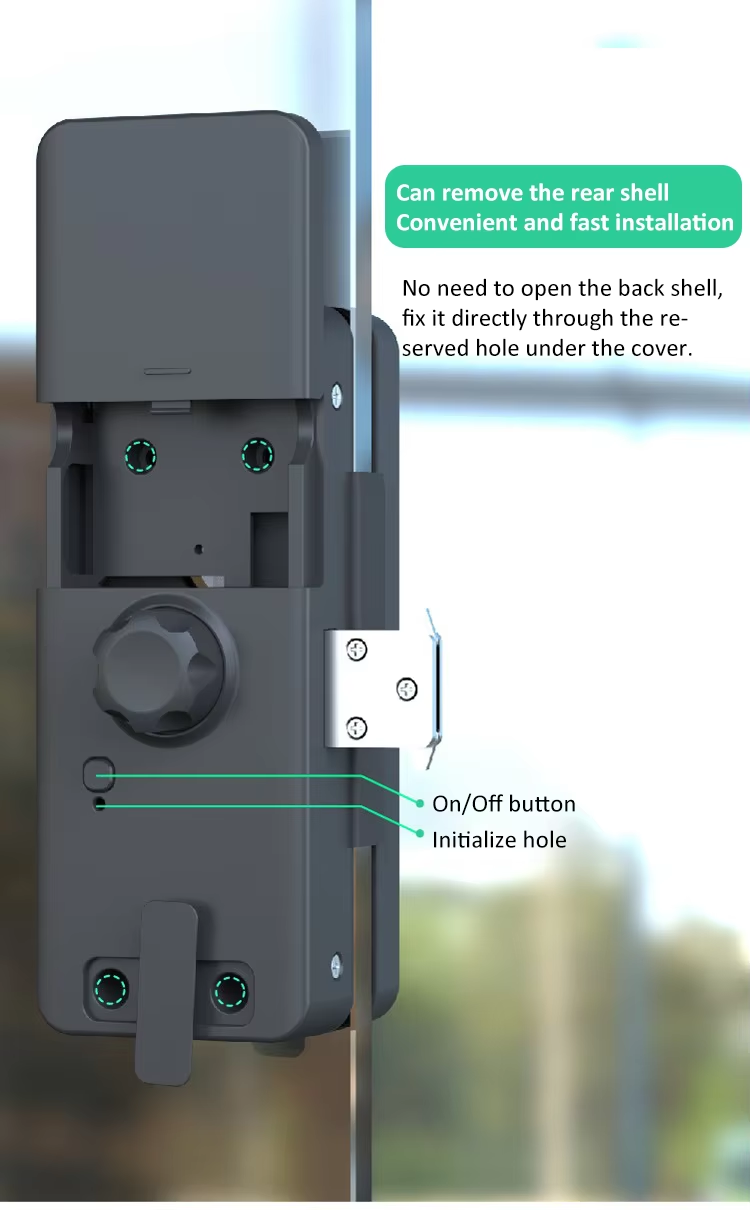 TTlock tuya smart glass door lock 