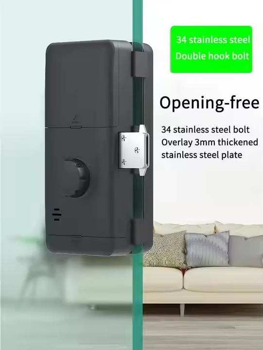 TTlock tuya smart glass door lock