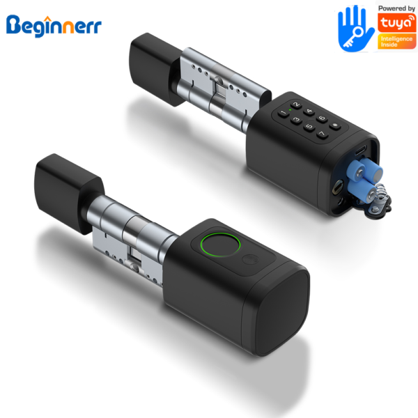 Smart fingerprint cylinder lock