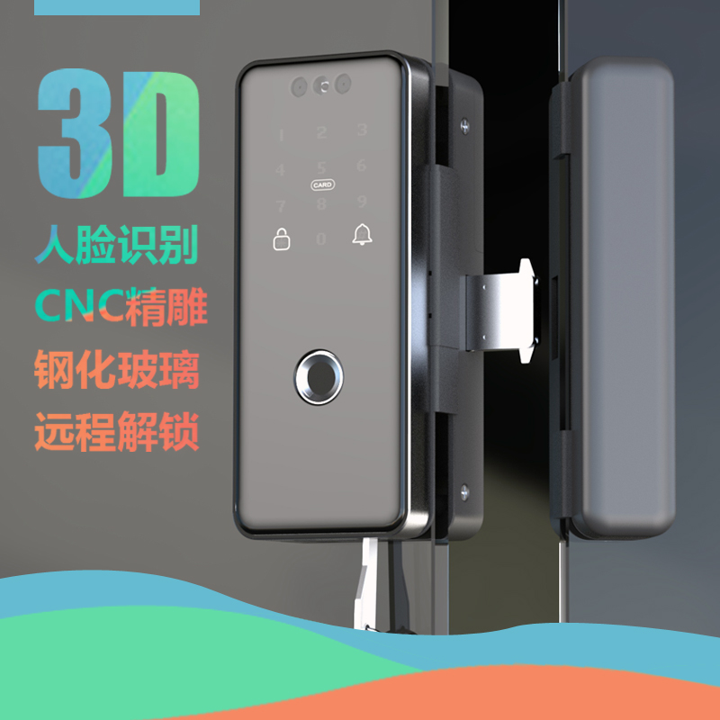 Face recognition glass door lock