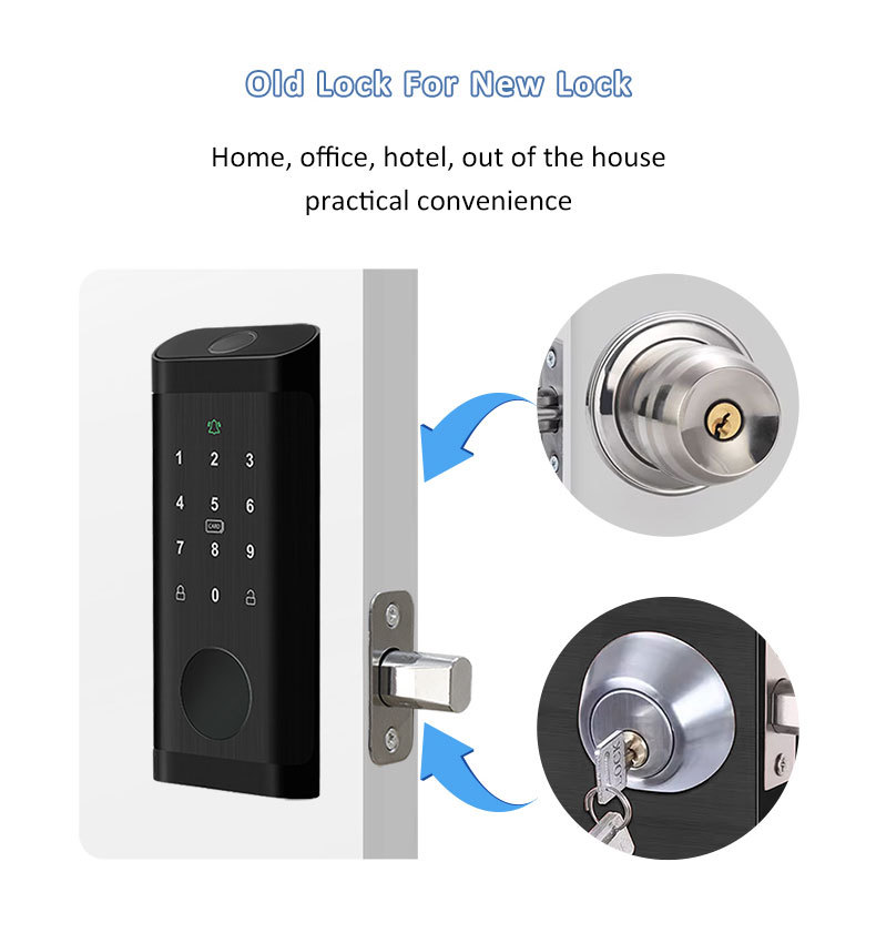 Electronic deadbolt lock keypad tuya wifi
