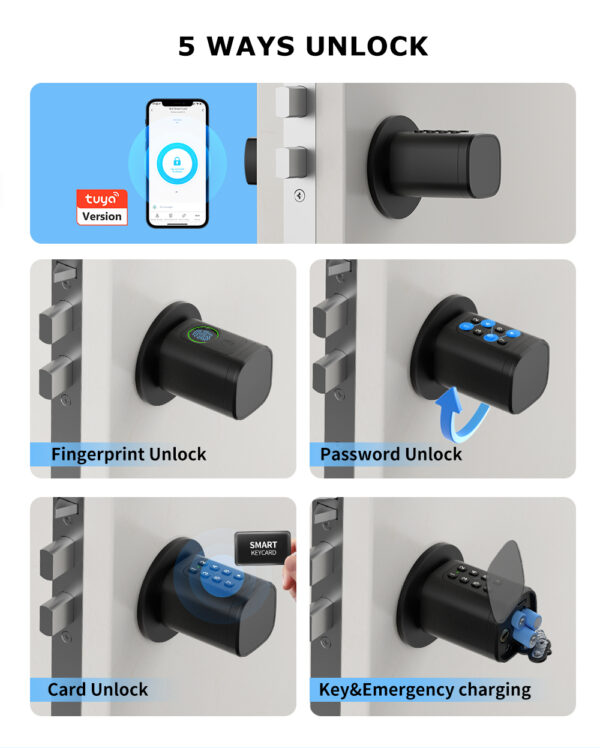 Smart fingerprint cylinder lock