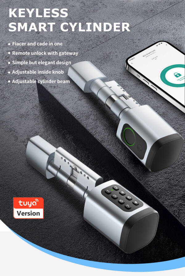 Smart fingerprint cylinder lock