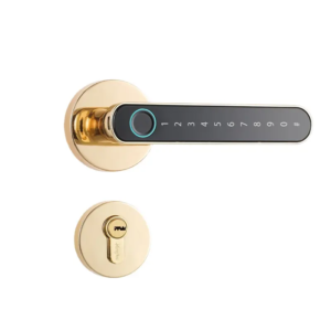 Split lever smart door lock