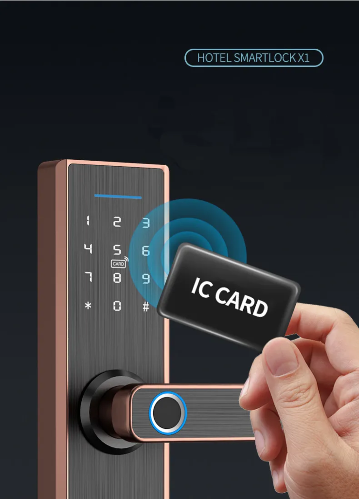 Euro mortise silver smart door lock