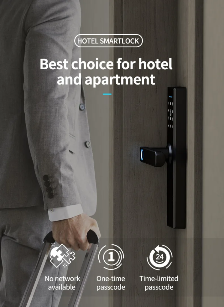 Euro mortise silver smart door lock
