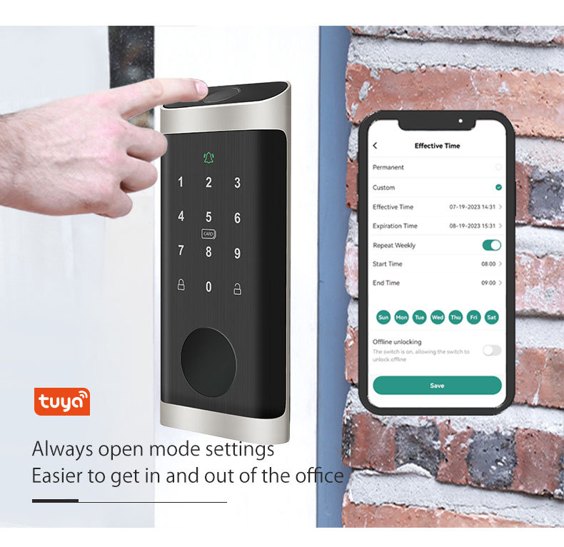 Electronic deadbolt lock keypad tuya wifi