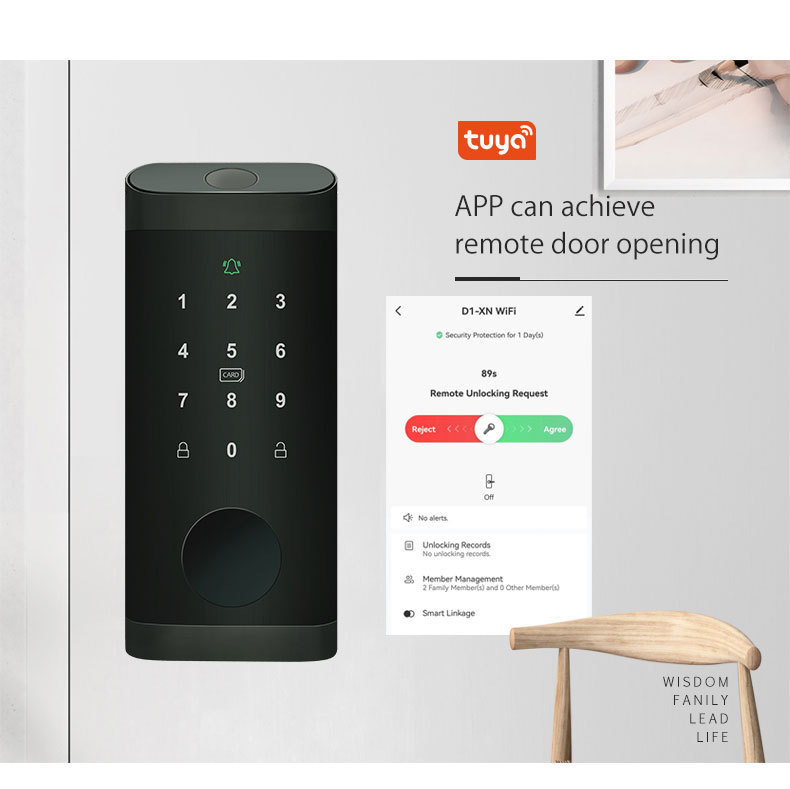 Electronic deadbolt lock keypad tuya wifi