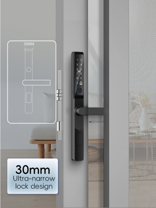Anti lock smart aluminum door lock