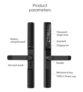 Anti lock smart aluminum door lock