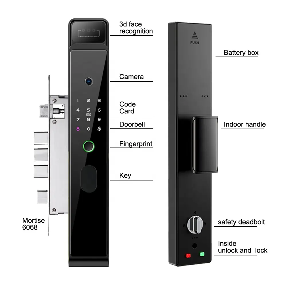 TTlock wifi face camera intercom door lock
