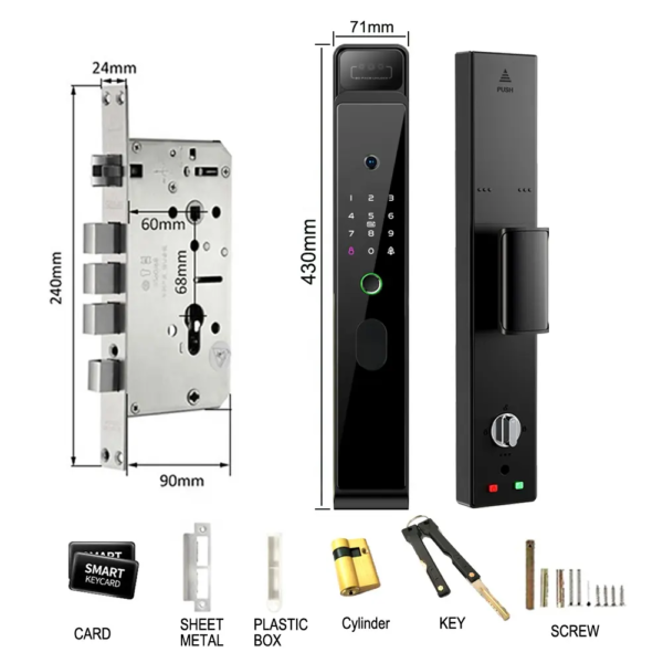 TTlock wifi face camera intercom door lock