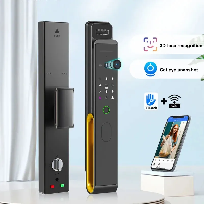 TTlock wifi face camera intercom door lock