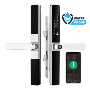 Exterior digital grill door lock