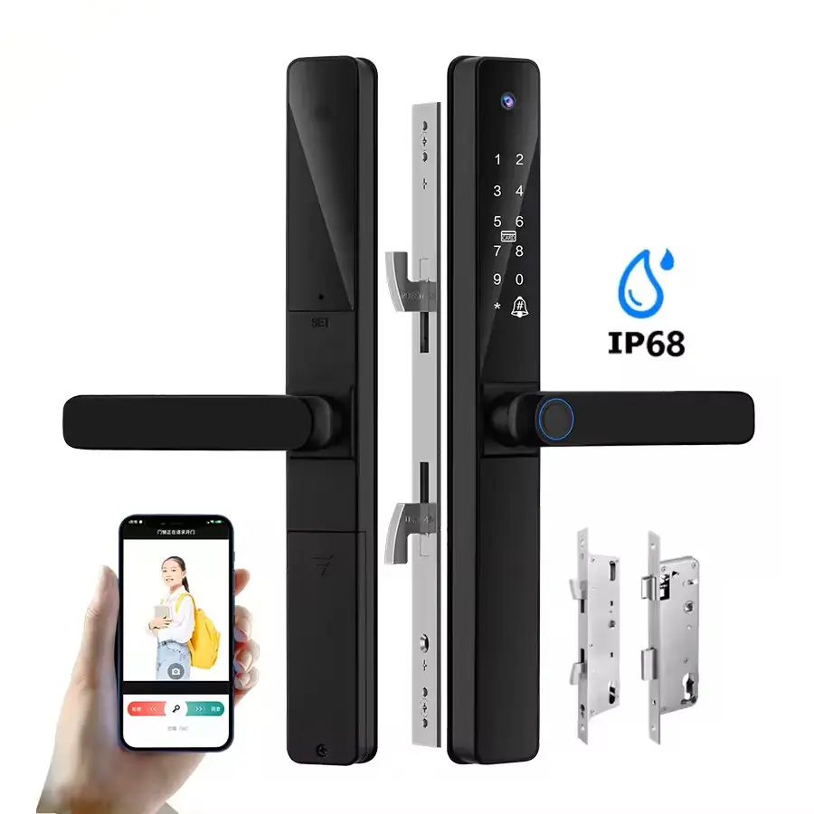 Exterior digital grill door lock