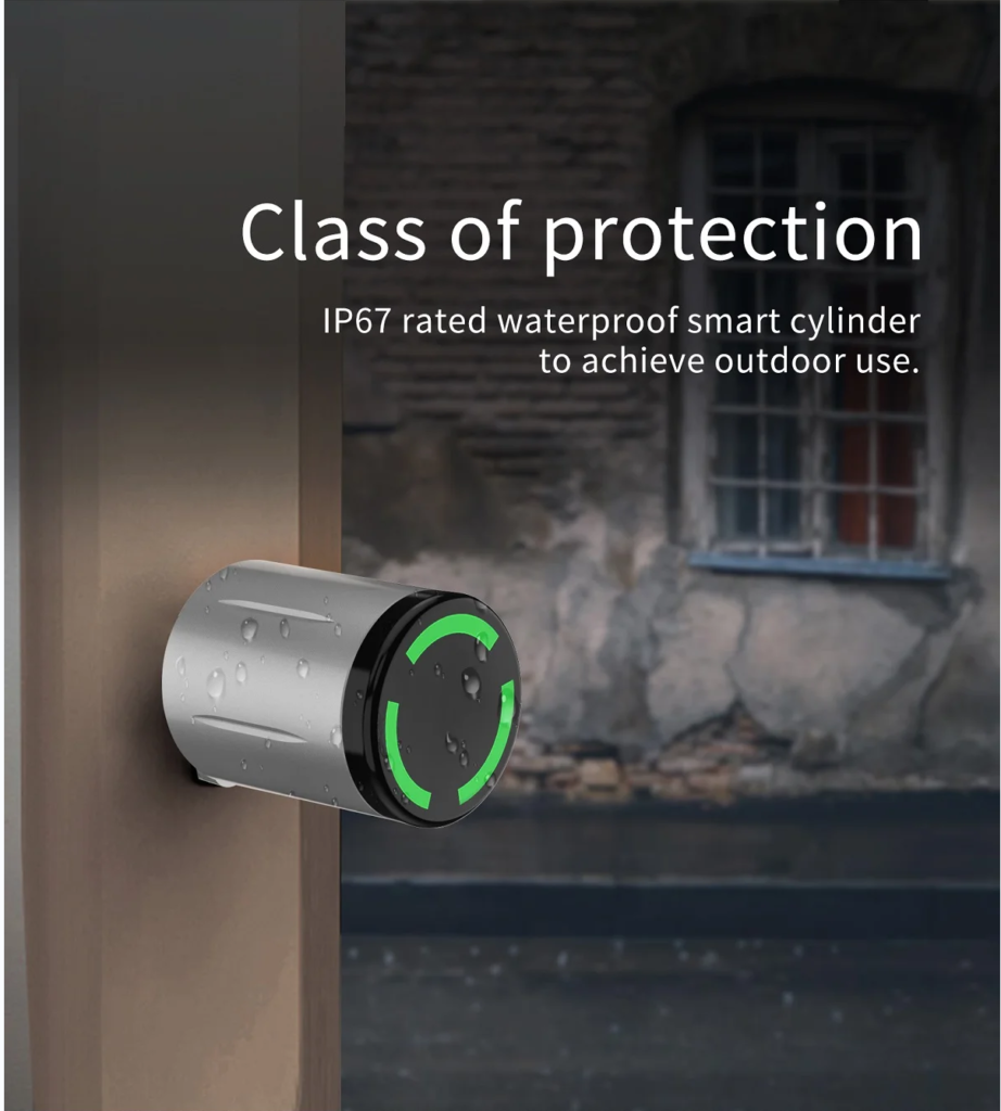 Wateproof electronic cylinder door lock