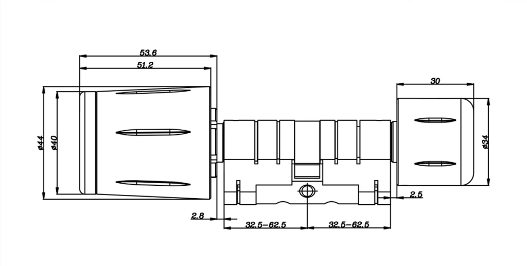 Wateproof electronic cylinder door lock