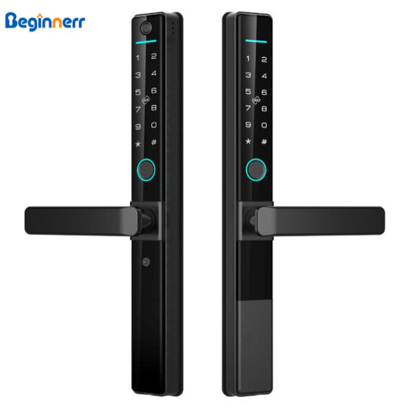 Waterproof double side fingerprint slim smart lock