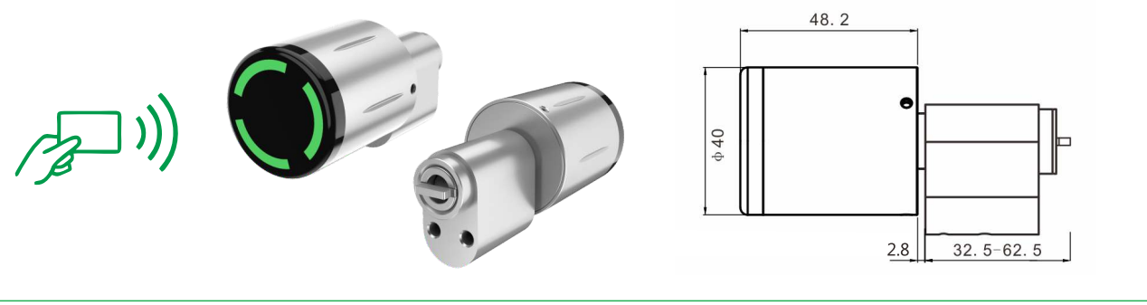 Euro waterproof oval digital cylinder lock