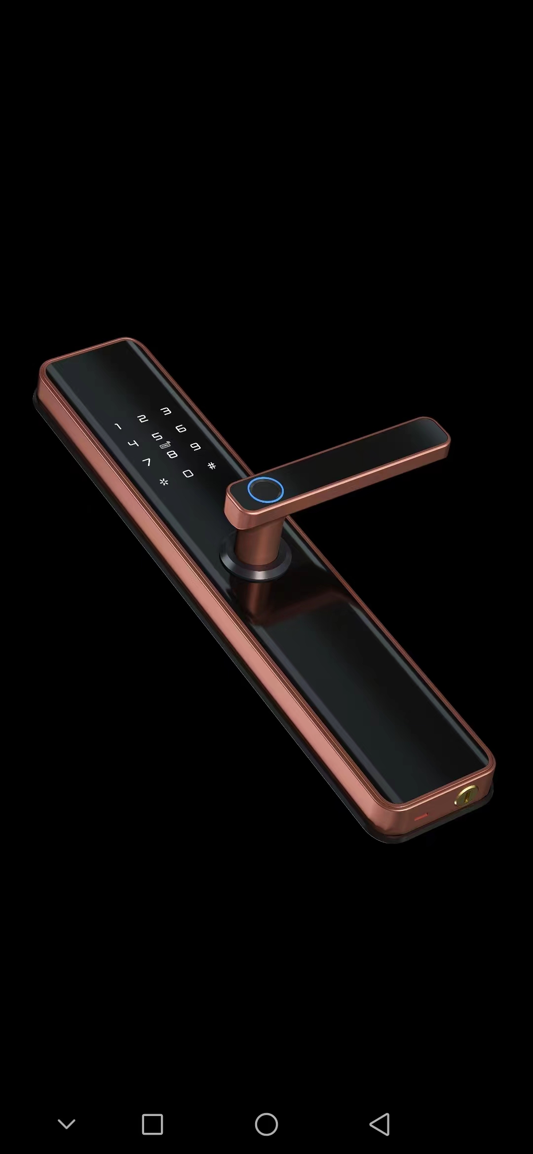 Silver tuya zigbee 6085 smart door lock