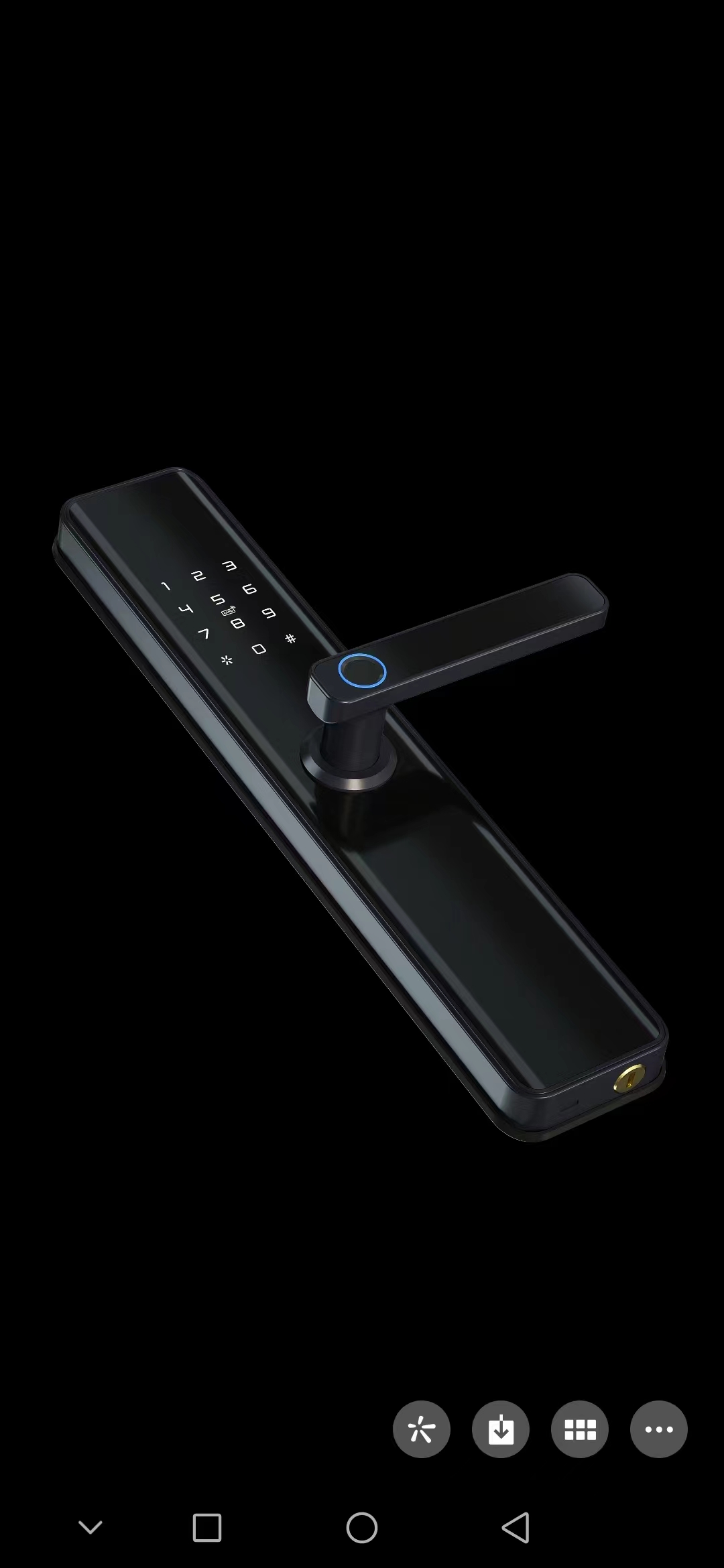 Silver tuya zigbee 6085 smart door lock