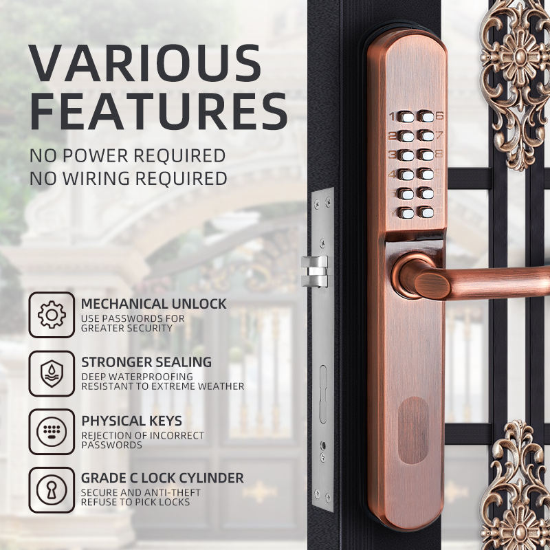 Double side outdoor combination lock