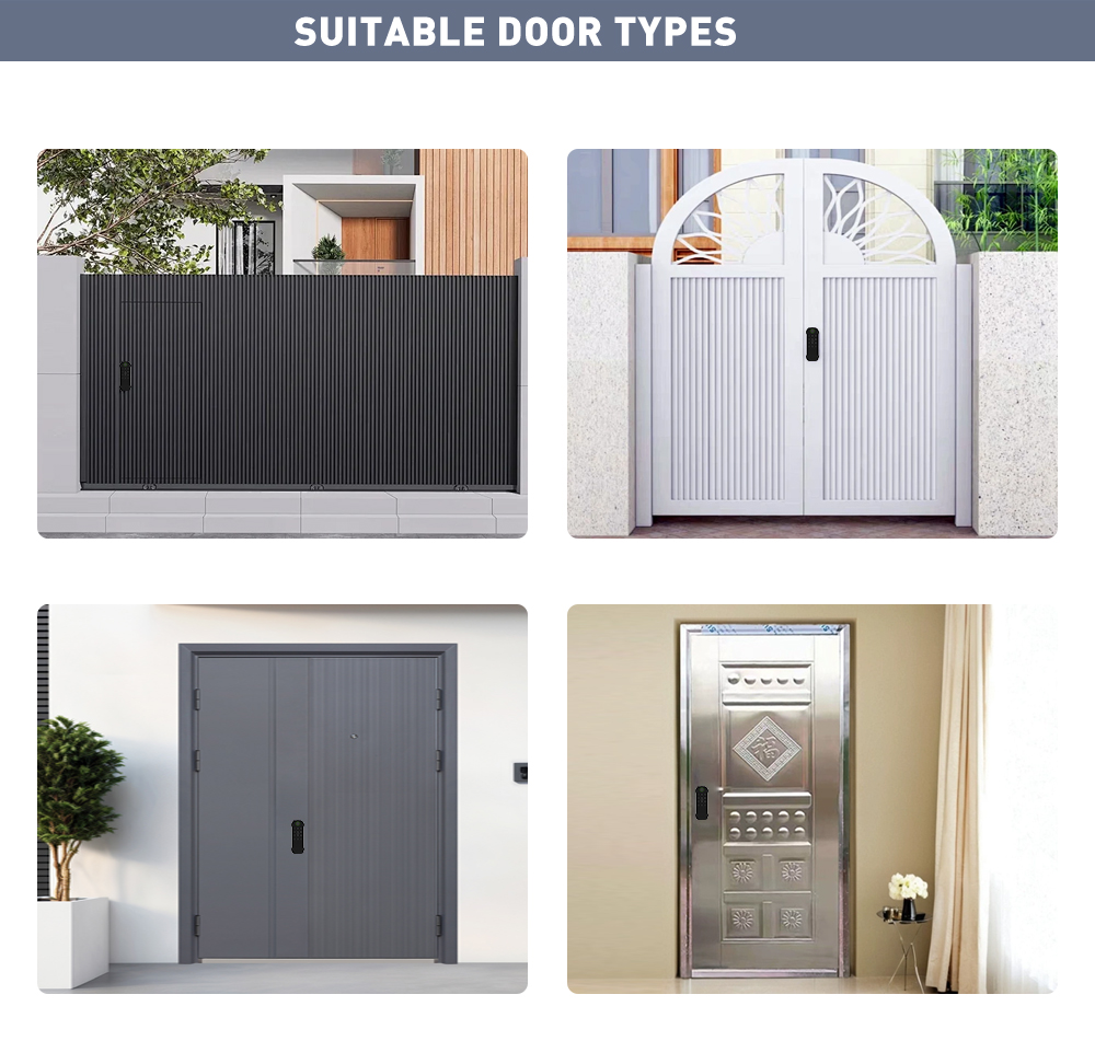 Waterproof double sides fingerprint rim lock