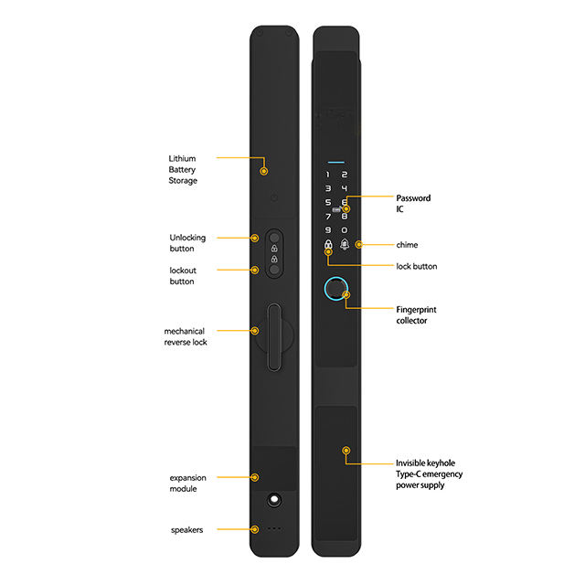 ttlock tuya wifi slim automatic lock