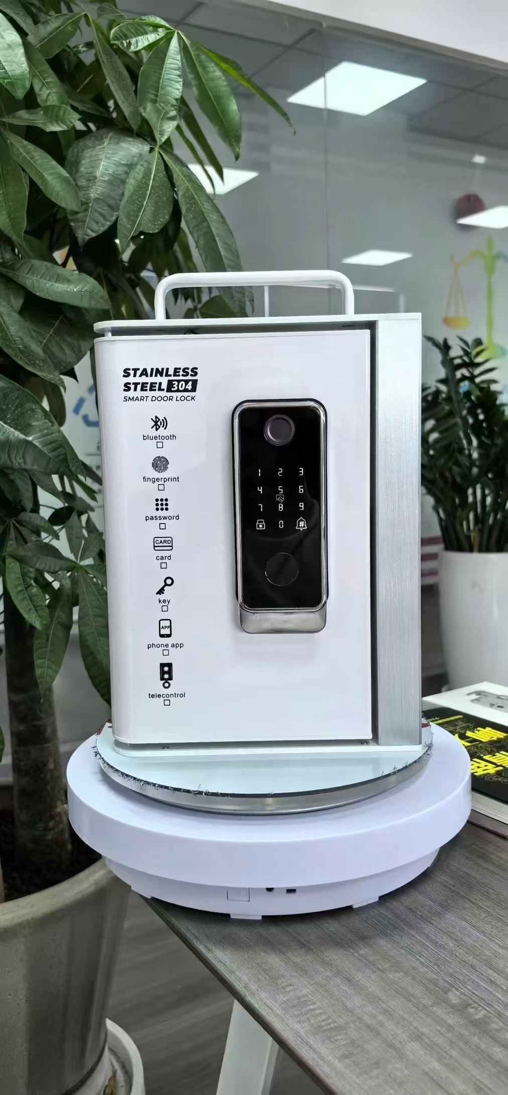 Double side waterproof smart rim lock