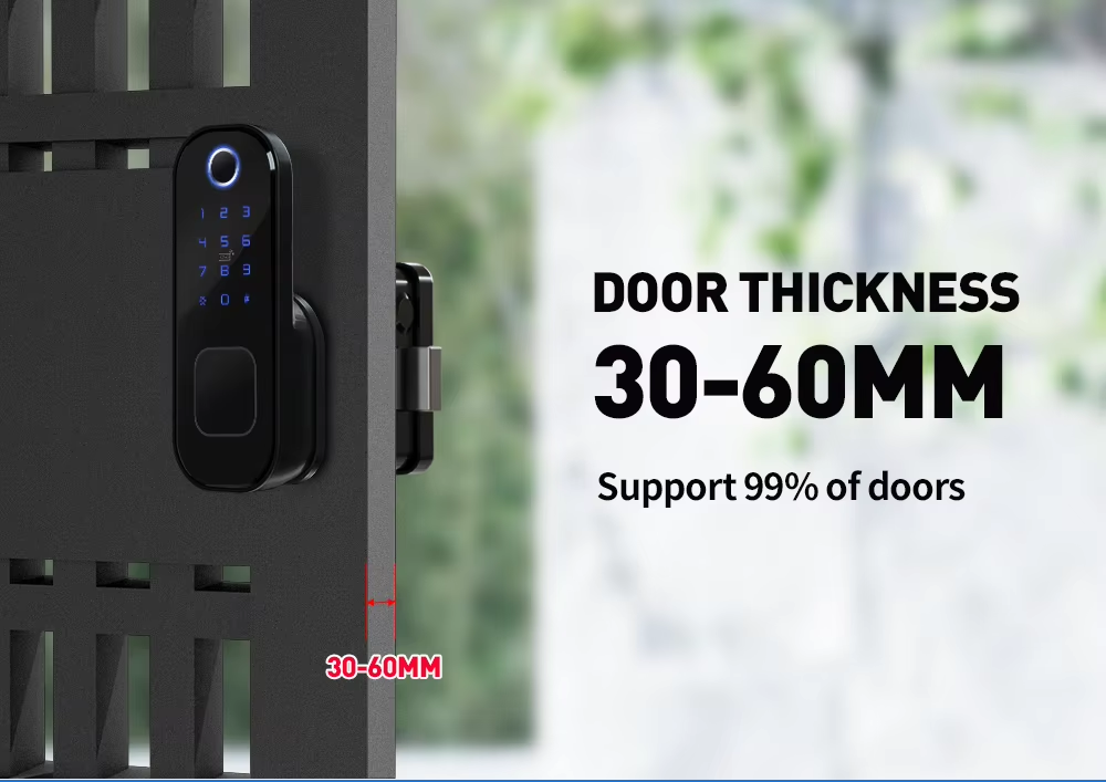Double Sides Fingerprint Smart Rim Door Lock Ttlock