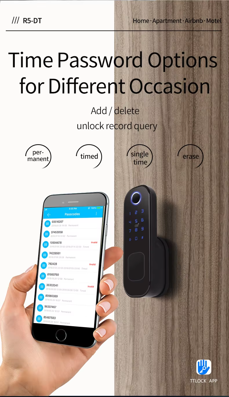 Double Sides Fingerprint Smart Rim Door Lock Ttlock - 图片 3