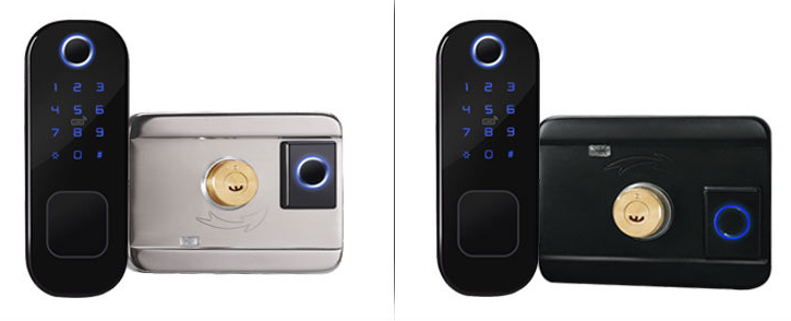 Double Sides Fingerprint Smart Rim Door Lock Tuya Wifi - 图片 3