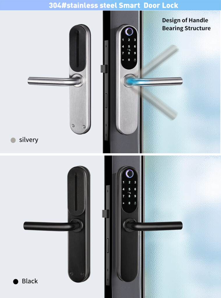 Gold SS304 Slim handle Smart UPVC lock