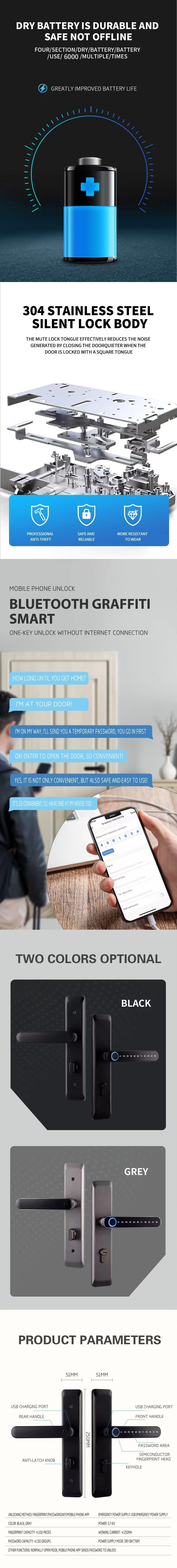 TTlock Tuya Smart Door Lock Keep Your Existing mortise