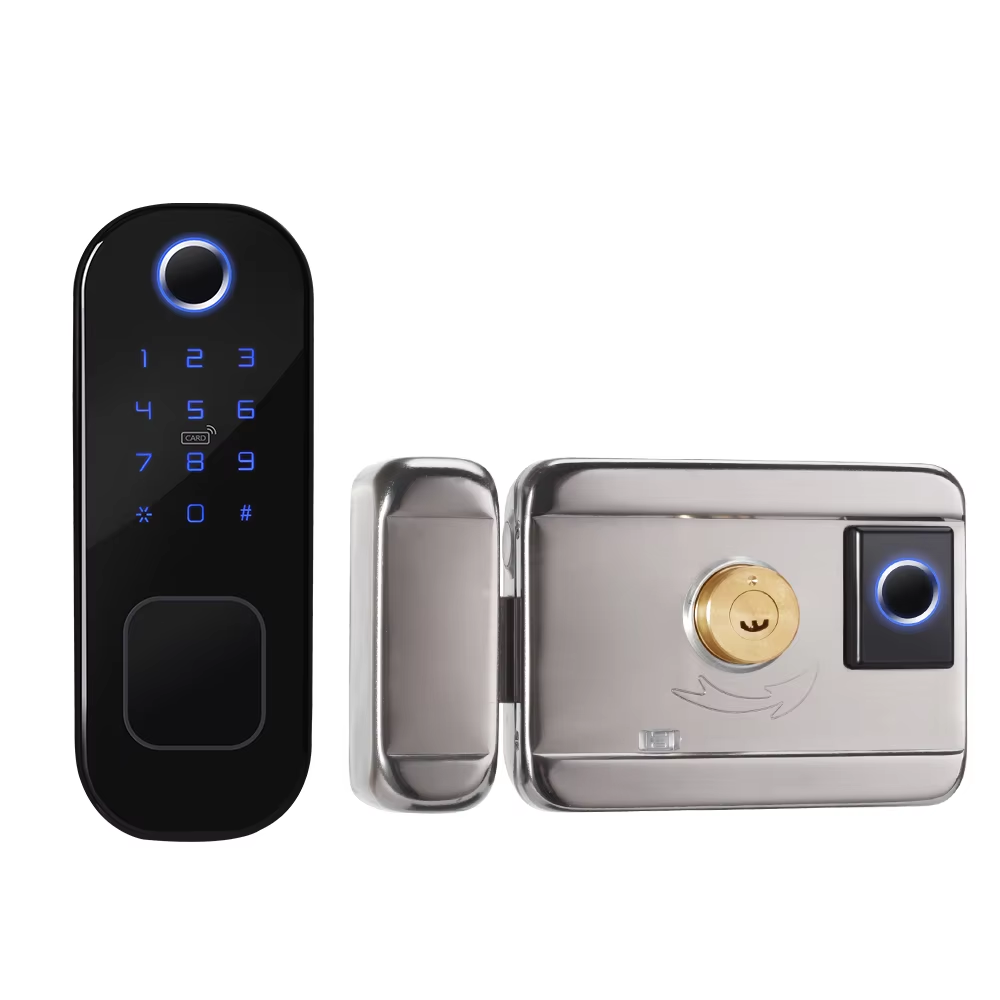 Double Sides Fingerprint Smart Rim Door Lock Tuya Wifi - 图片 5
