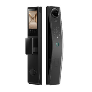 Entrance door video screen recharge battery smart lock